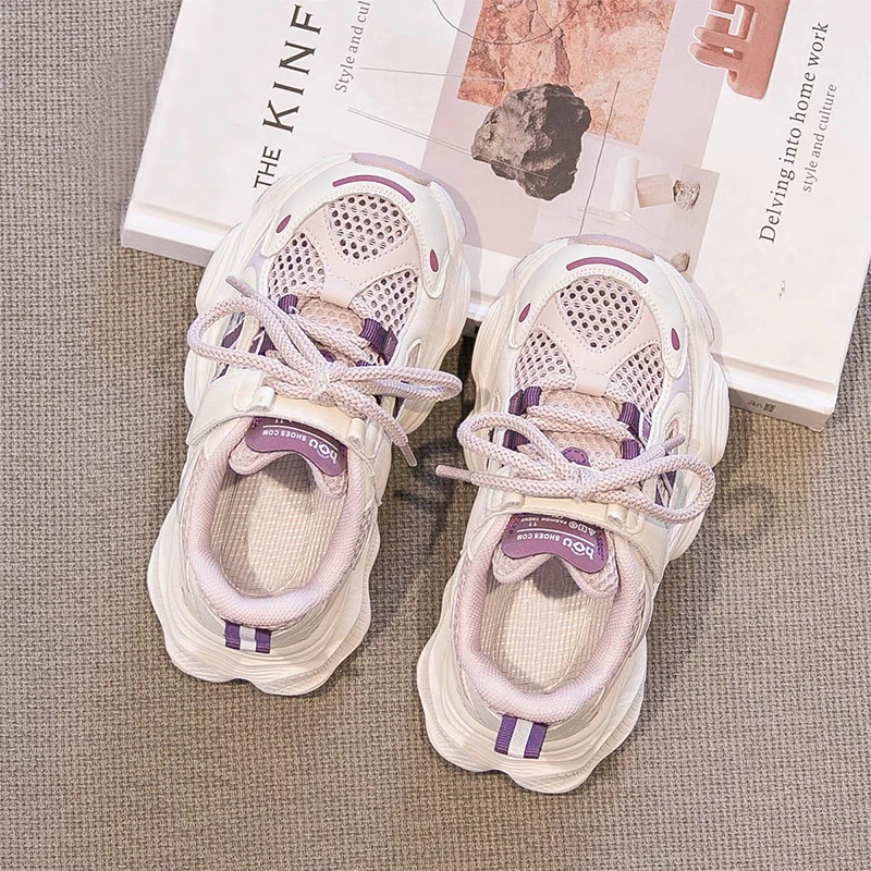 ABC儿童鞋运动鞋2025春秋新款女童单网老爹鞋网面透气春夏款大童