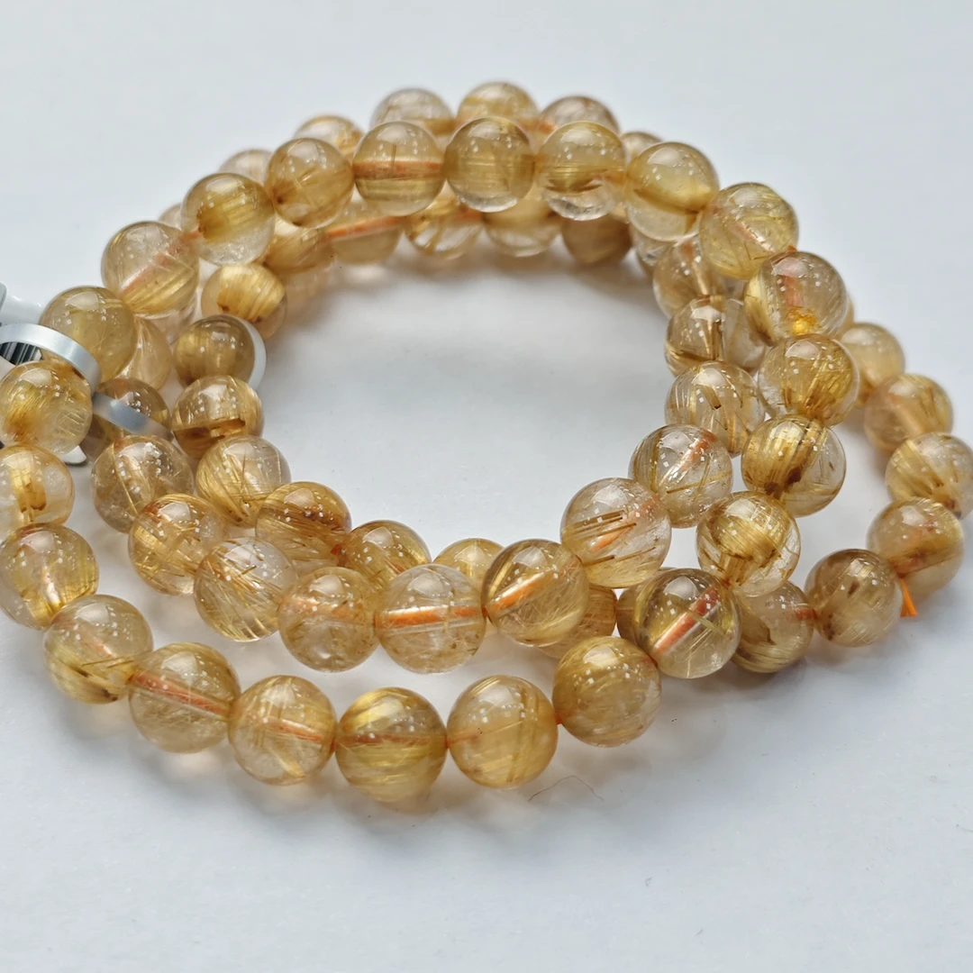 【书记甄选】天然金发晶单圈手链 多样性发一件 约8mm GCK975