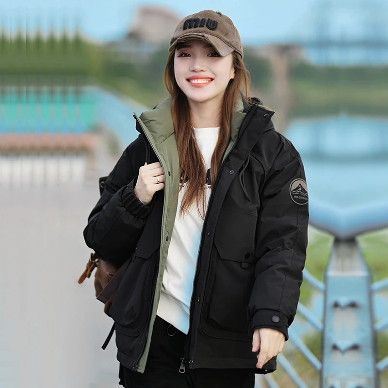 连帽保暖休闲厚款时尚羽绒服冬季男款外套短款宽松潮流韩版589