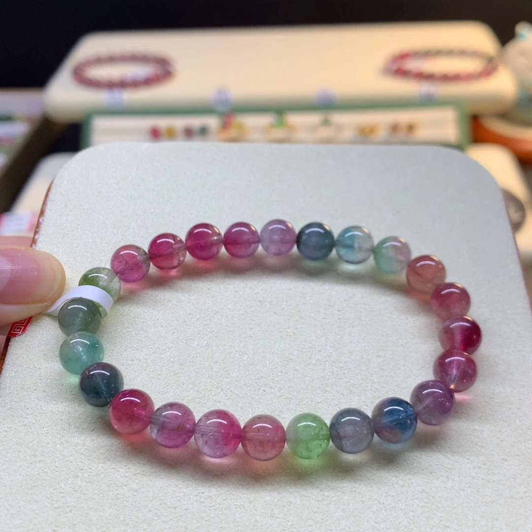 手链碧玺未镶嵌西瓜7.6mm