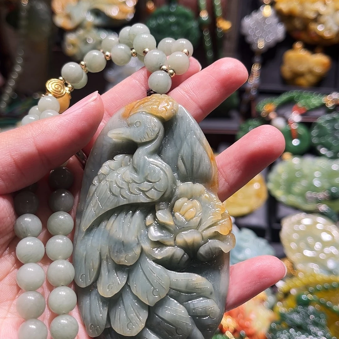 未镶嵌岫玉毛衣链