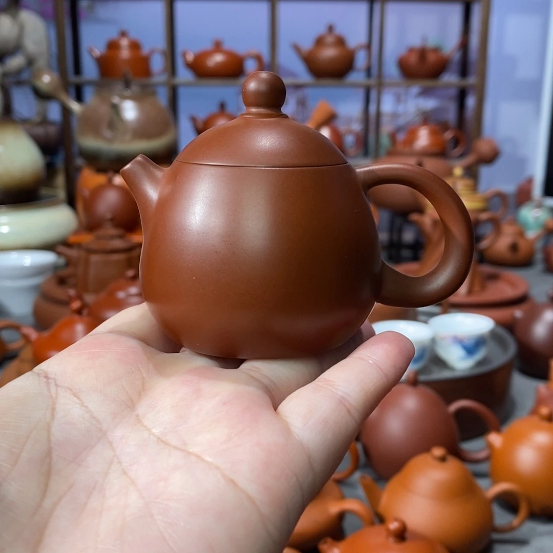 茶壶紫砂章淑煌朱泥小龙蛋80cc