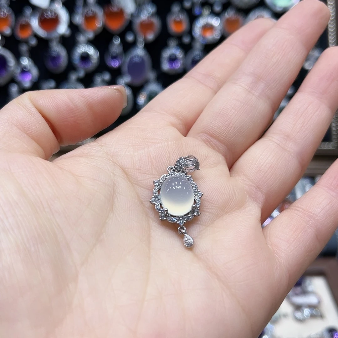 蛇纹石玉银S925镶嵌戒指