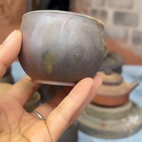 戬谷龙窑柴烧茶杯35