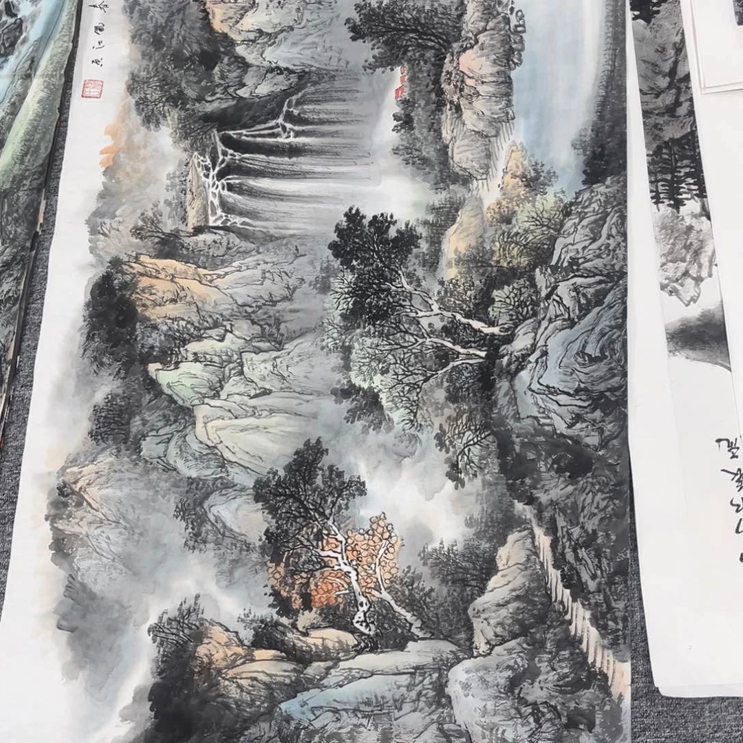 ༄***ᜧ国画绘画作品多次参加全国