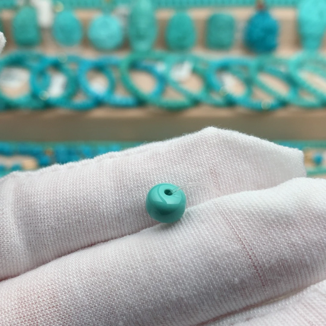 绿松石未镶嵌珠宝奇石6.8mm