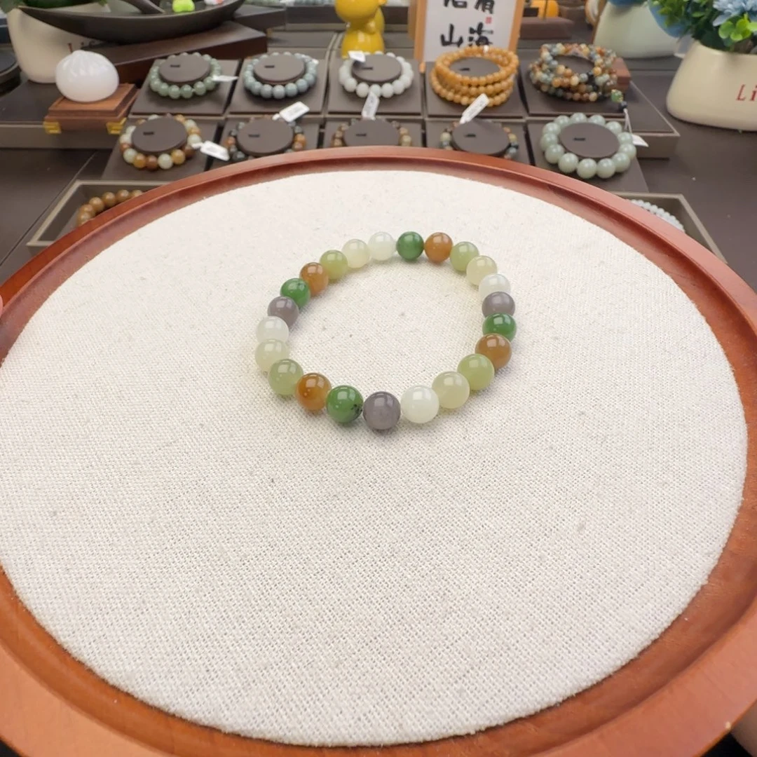 和田玉未镶嵌手链卡8多宝福利，60