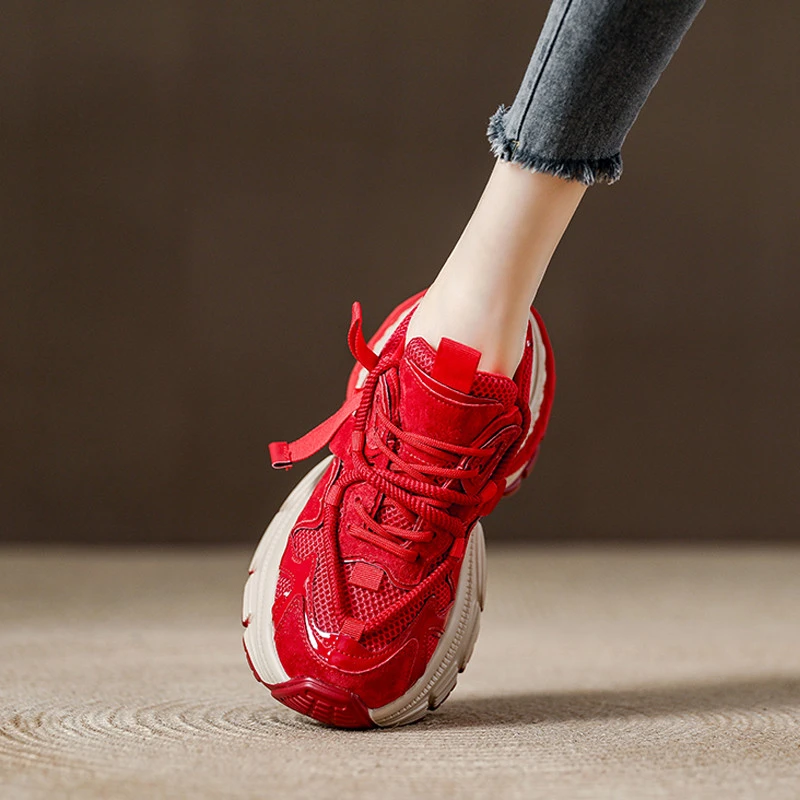 西班牙小众品牌厚底时尚老爹鞋女设计感休闲2025春季