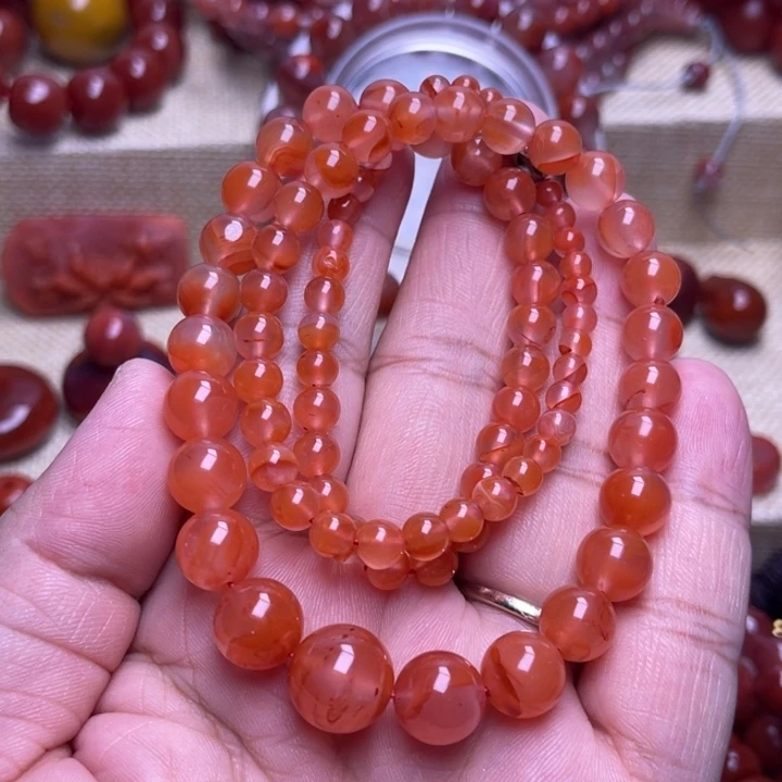 南红玛瑙未镶嵌手链项链