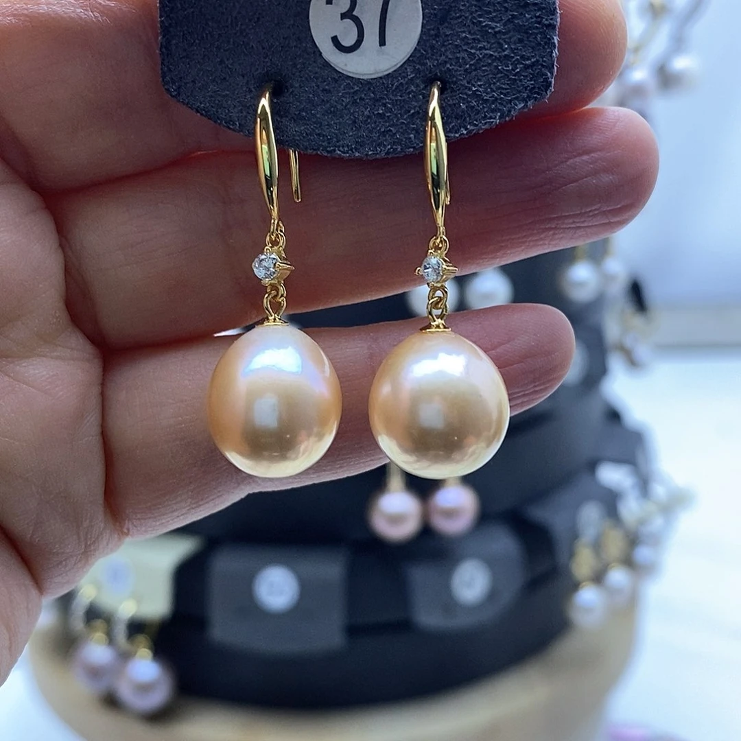 淡水珍珠耳饰银S925镶嵌