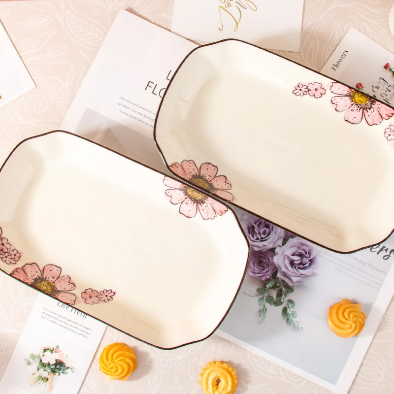 骏酷清风11.5英寸鱼盘家用大号早餐盘蒸鱼盘红烧鱼盘好看冷拼盘