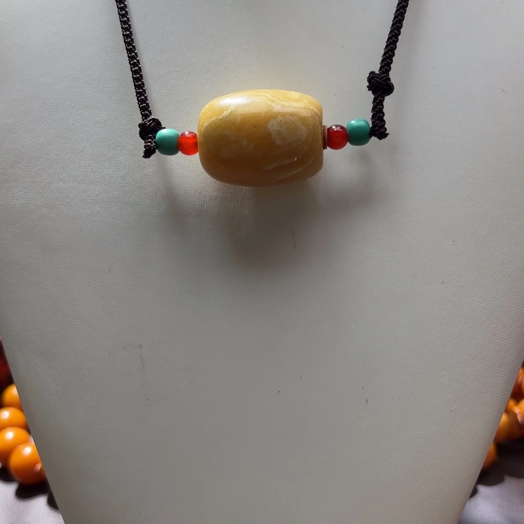 琥珀未镶嵌裸石白蜡桶珠多样性发其一