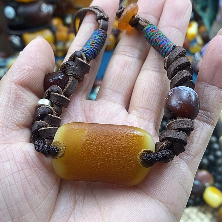 未镶嵌蜜蜡手链手链