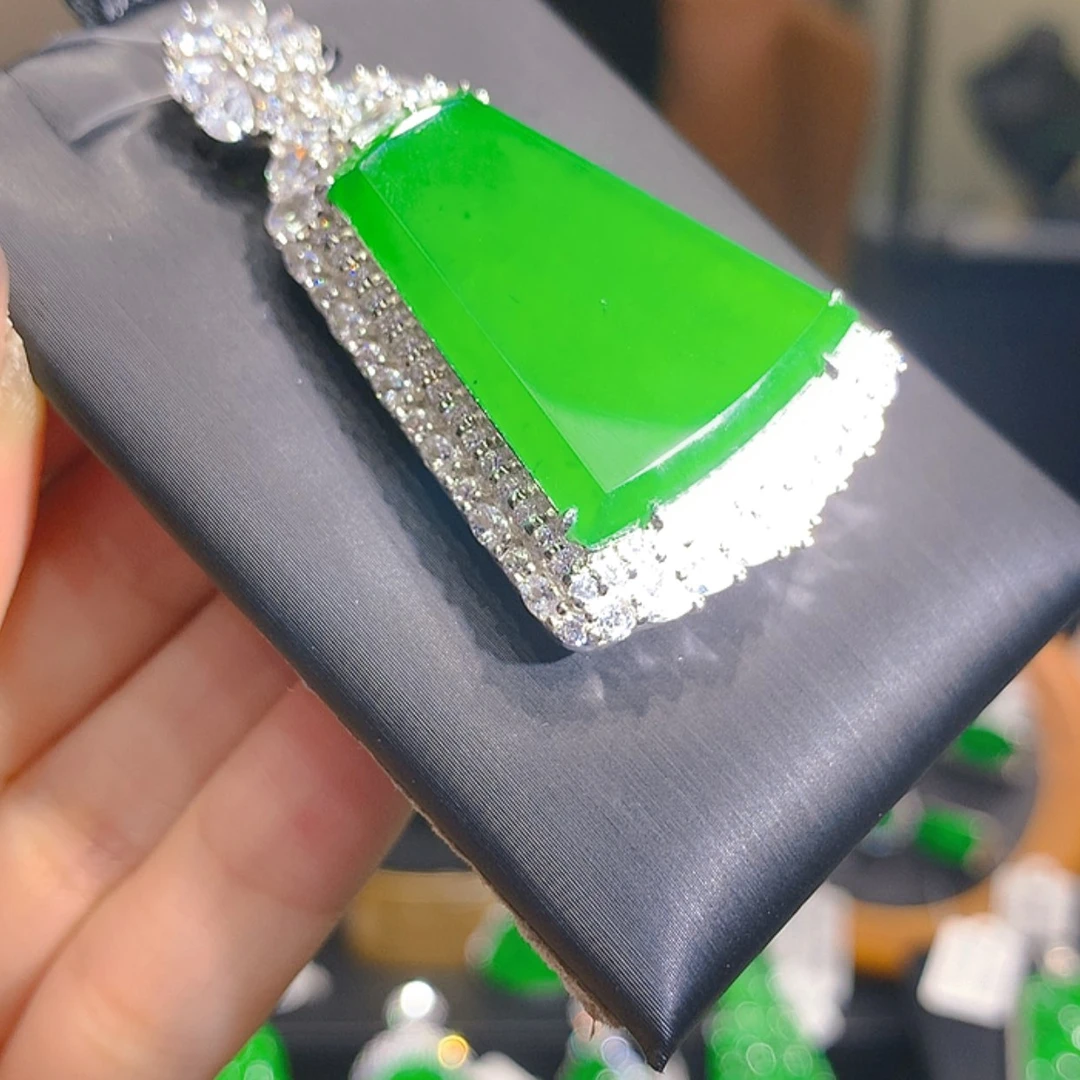 【闪购商品】翡翠银S925镶嵌颈饰5柒姐