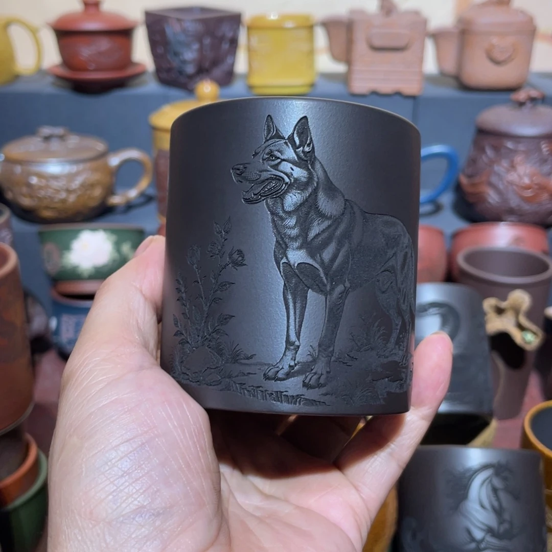 原矿紫砂手工主人杯