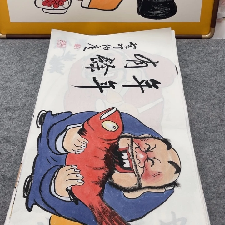 国画手绘禅意画一物一拍