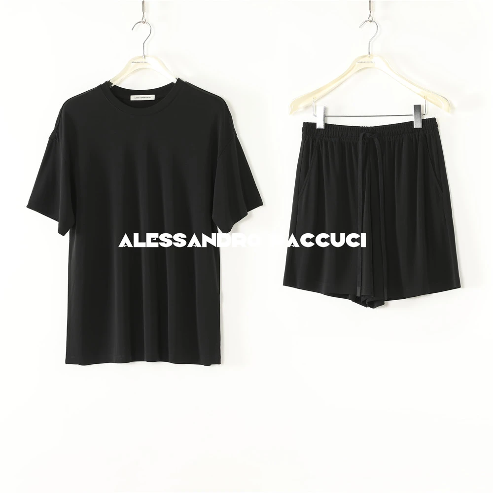 AP洛哥53109TT/53191KD【遛弯冰箱套装/薄款】圆领T恤/松紧腰短裤