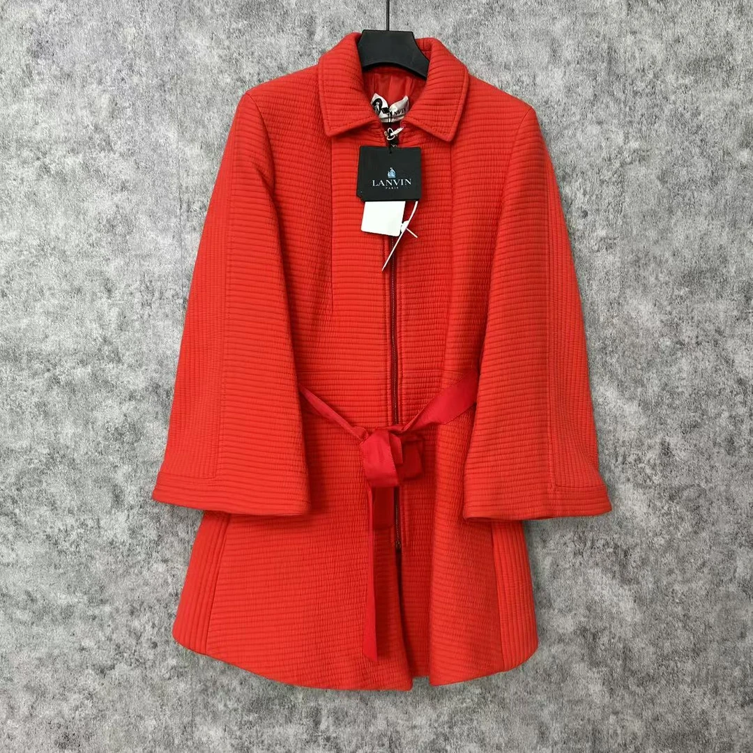 未使用 LANVIN 红色外套风衣【专属】