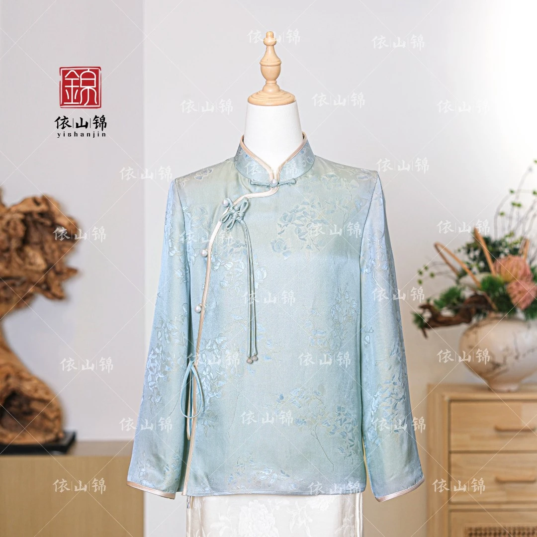 【君尚安】【品月】100桑蚕丝新中式国风时尚立领汉服· 24S0145