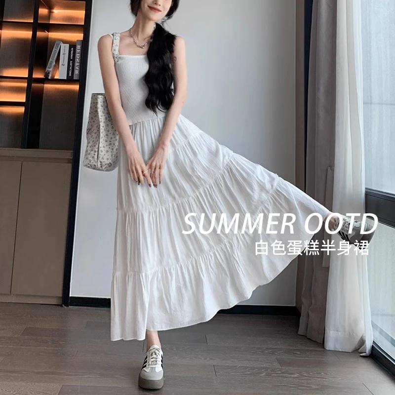 温柔风粉色半身裙女装2025早春高腰气质仙女裙显瘦百搭A字裙长裙