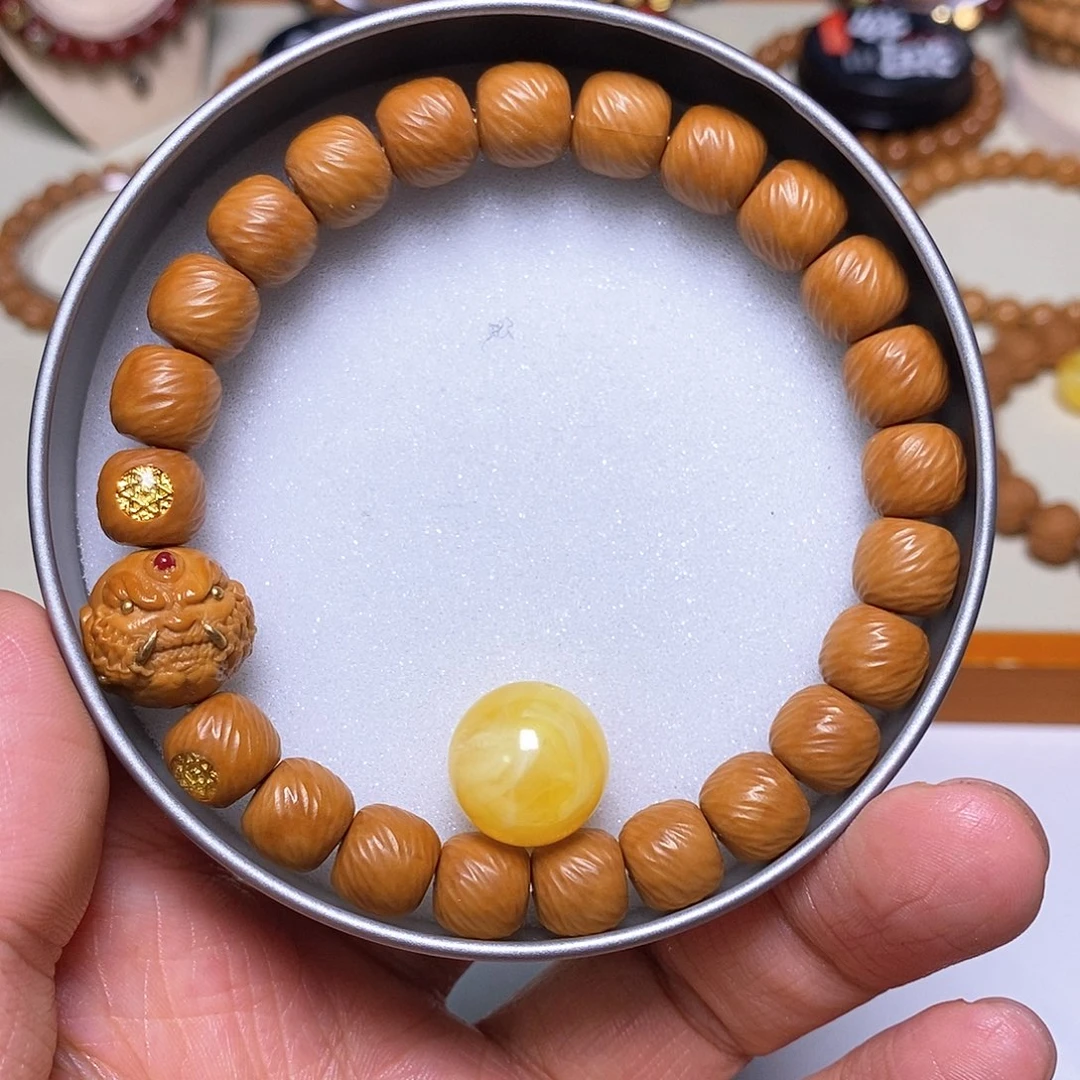 猴头核桃手串恶僧精工千刃云锦尺寸10左右全品