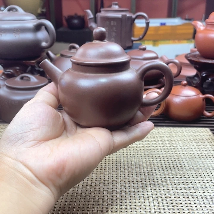 茶壶紫砂W*紫泥宫灯壶