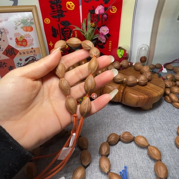 橄榄核手串/手链向*走梅林铁核13.23三面佛