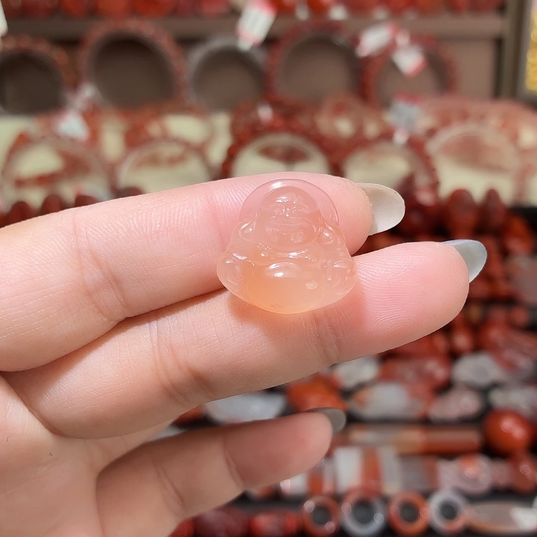 南红玛瑙未镶嵌颈饰佛公吊坠