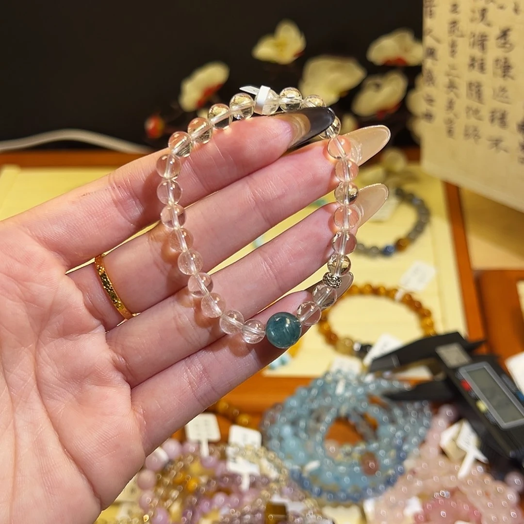 烟晶手链银S925镶嵌-兔毛3111