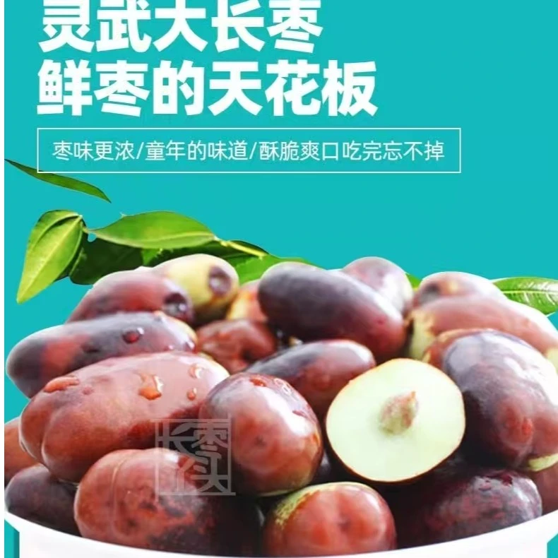 宁夏灵武长枣新鲜现摘应季水果脆甜枣子皮薄口感鲜爽