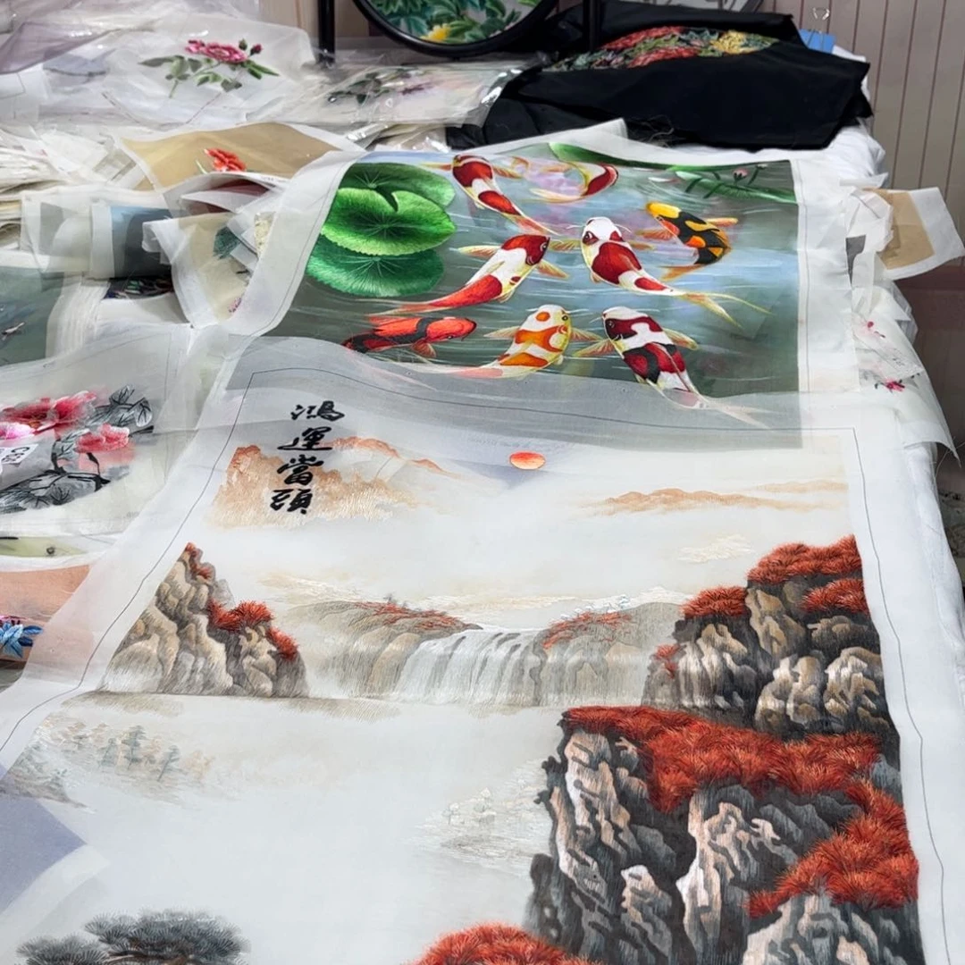 织绣高*蓉苏绣艺术类陆老师