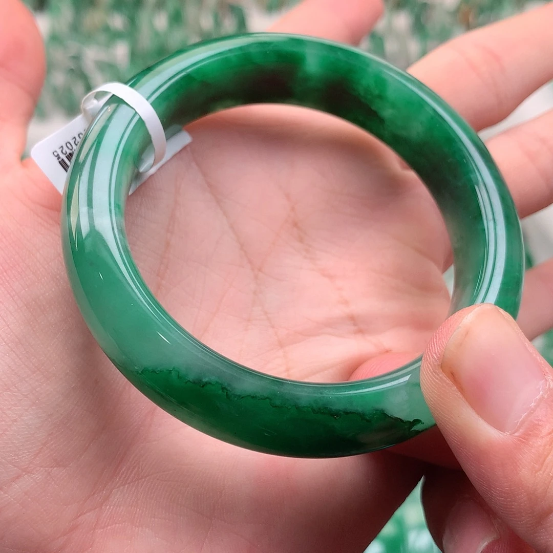 石英质玉（非洲翠）未镶嵌手镯55-56 9号