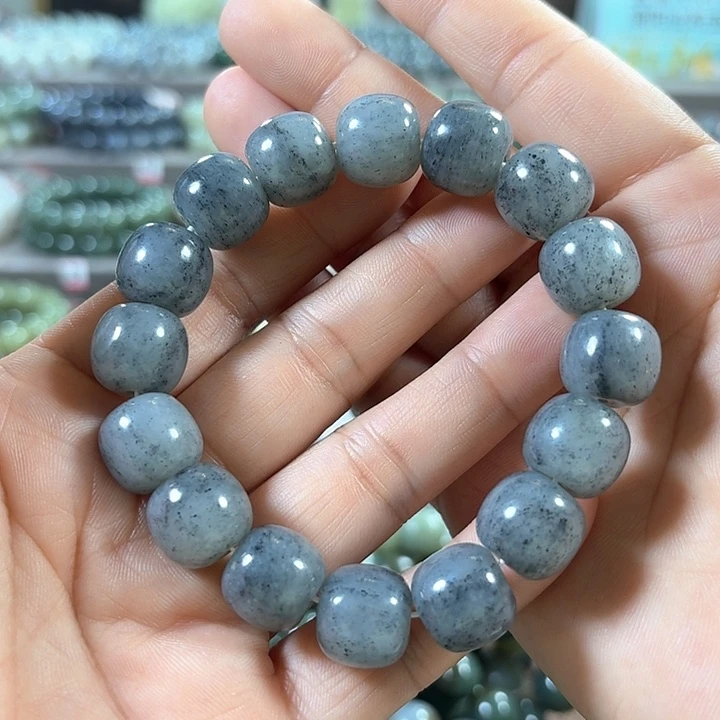 和田玉手链未镶嵌新疆青花老型卡14