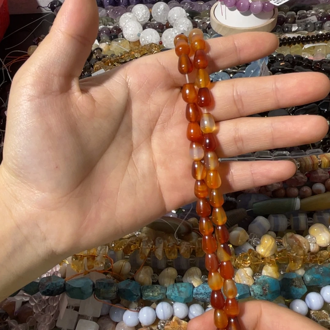 玛瑙/玉髓散珠红玛瑙水滴