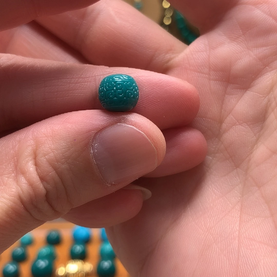 琉璃颈饰果冻色9mm回纹