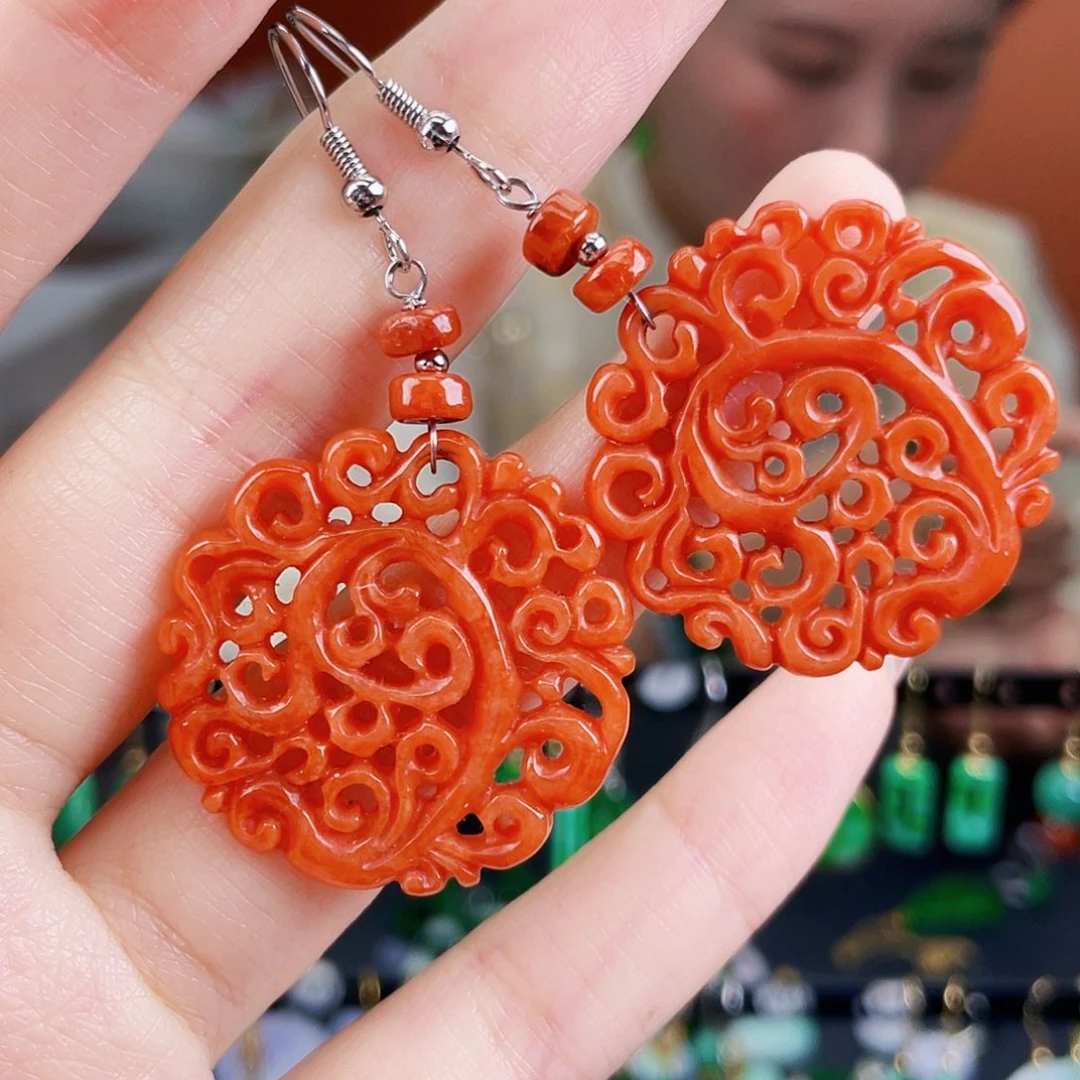 翡翠未镶嵌耳饰饰品