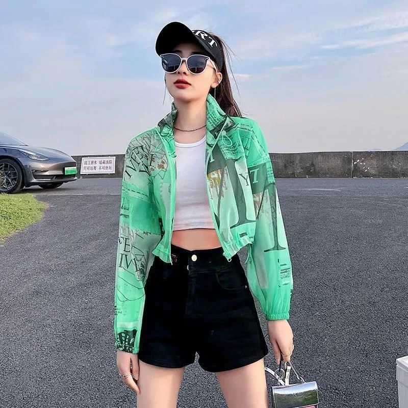 品牌短款防晒衣女2025新款小个子夏季休闲防晒服百搭洋气外套衬衫