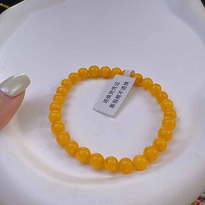 蜜蜡手链未镶嵌6蜜蜡