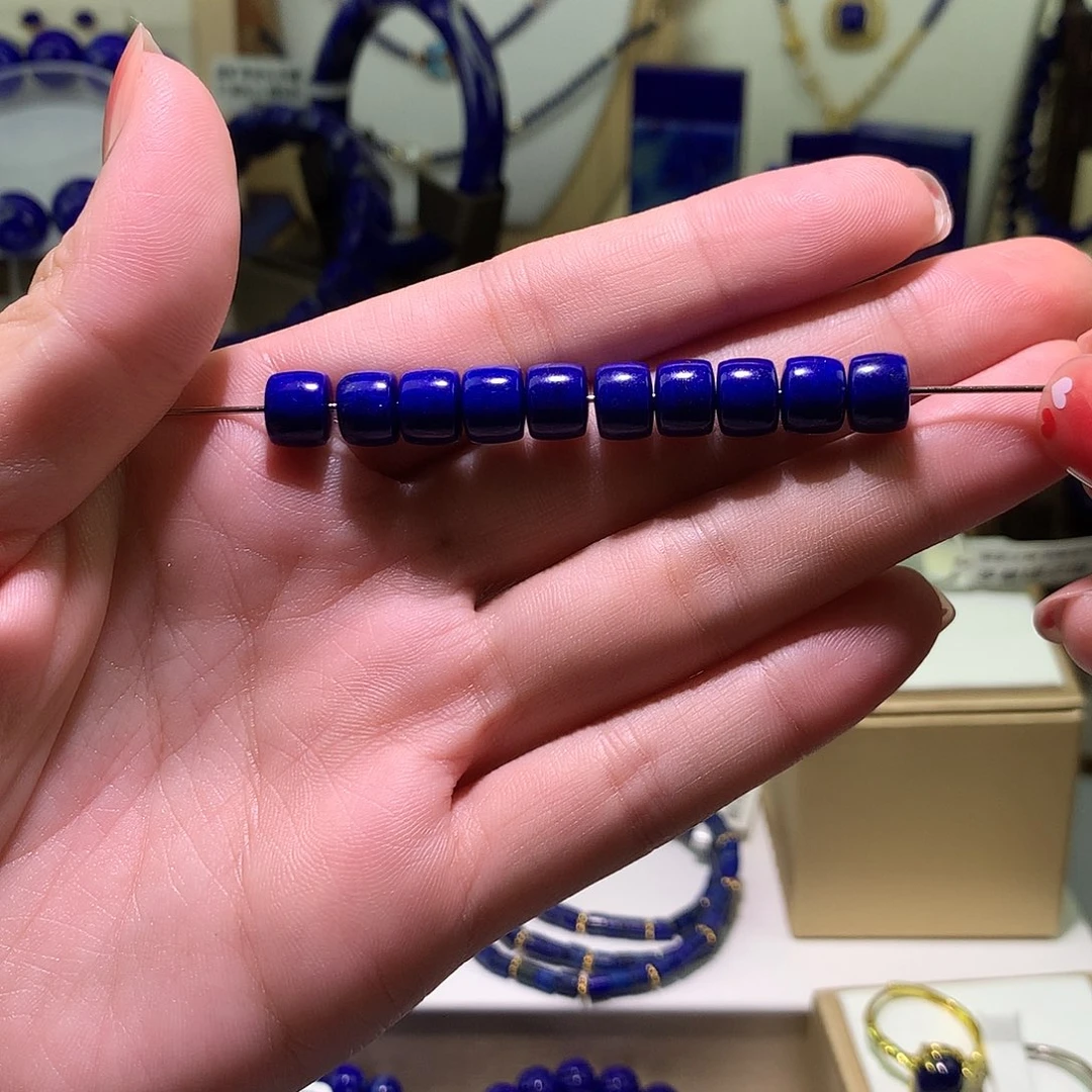 霞***青金石未镶嵌圆珠8m