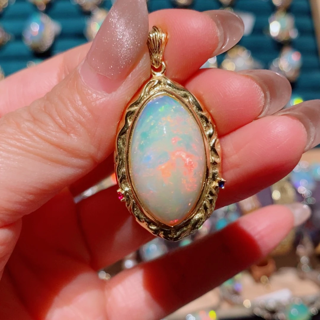 欧泊欧泊吊坠银S925镶嵌