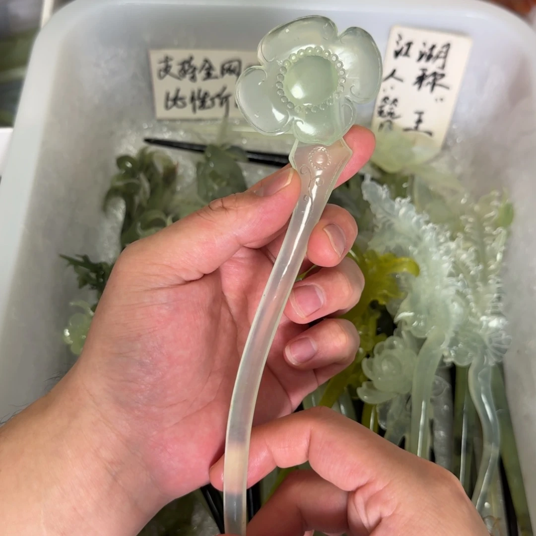 岫玉发饰未镶嵌岫玉发簪就是好看