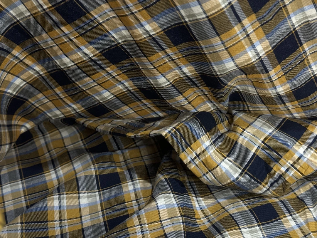 经典黄色格子全棉磨毛面料连衣裙半身裙