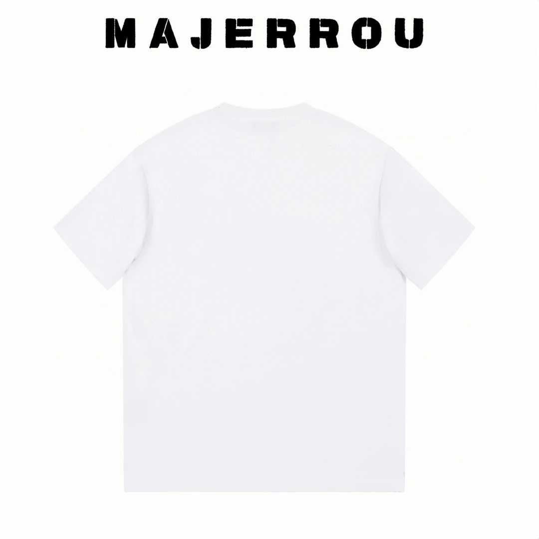 【1号链接】植绒骑手短袖男士圆领重磅宽松欧美轻奢T恤9