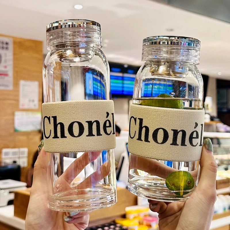 高硼硅单层大容量玻璃杯轻奢水杯ins女高颜值大肚泡茶茶杯水杯