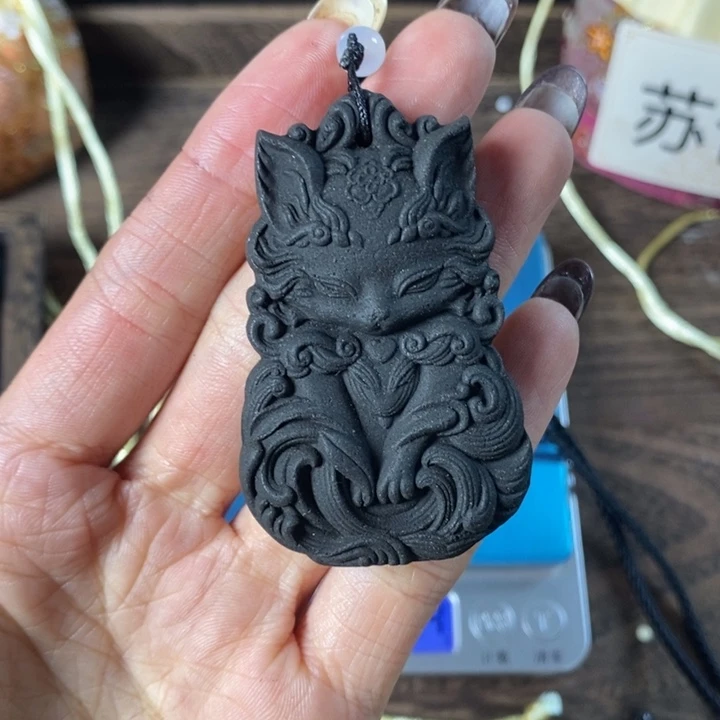 泥塑黑龙涎凤九娘娘合香牌