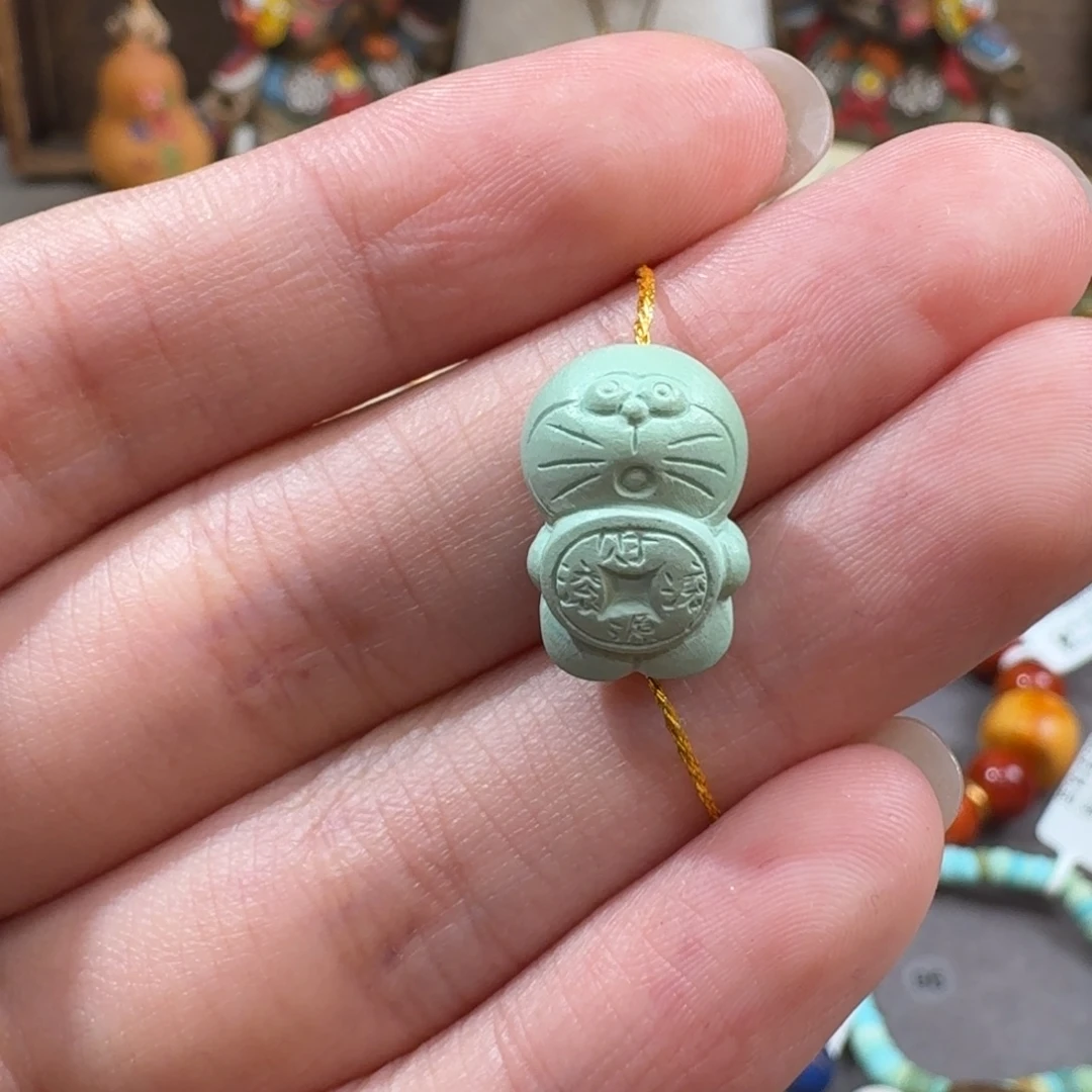 绿松石未镶嵌珠宝半成品可爱配饰