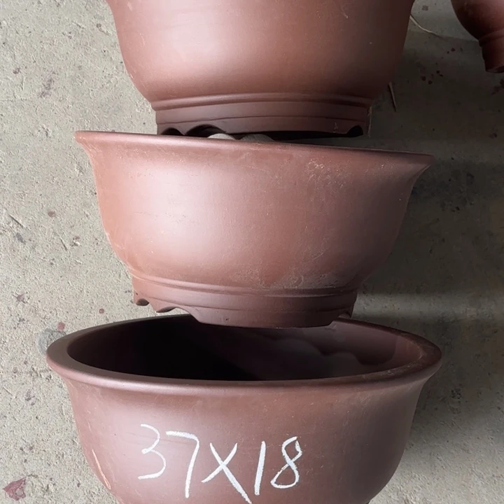 紫砂花盆  100-3。  37-18。