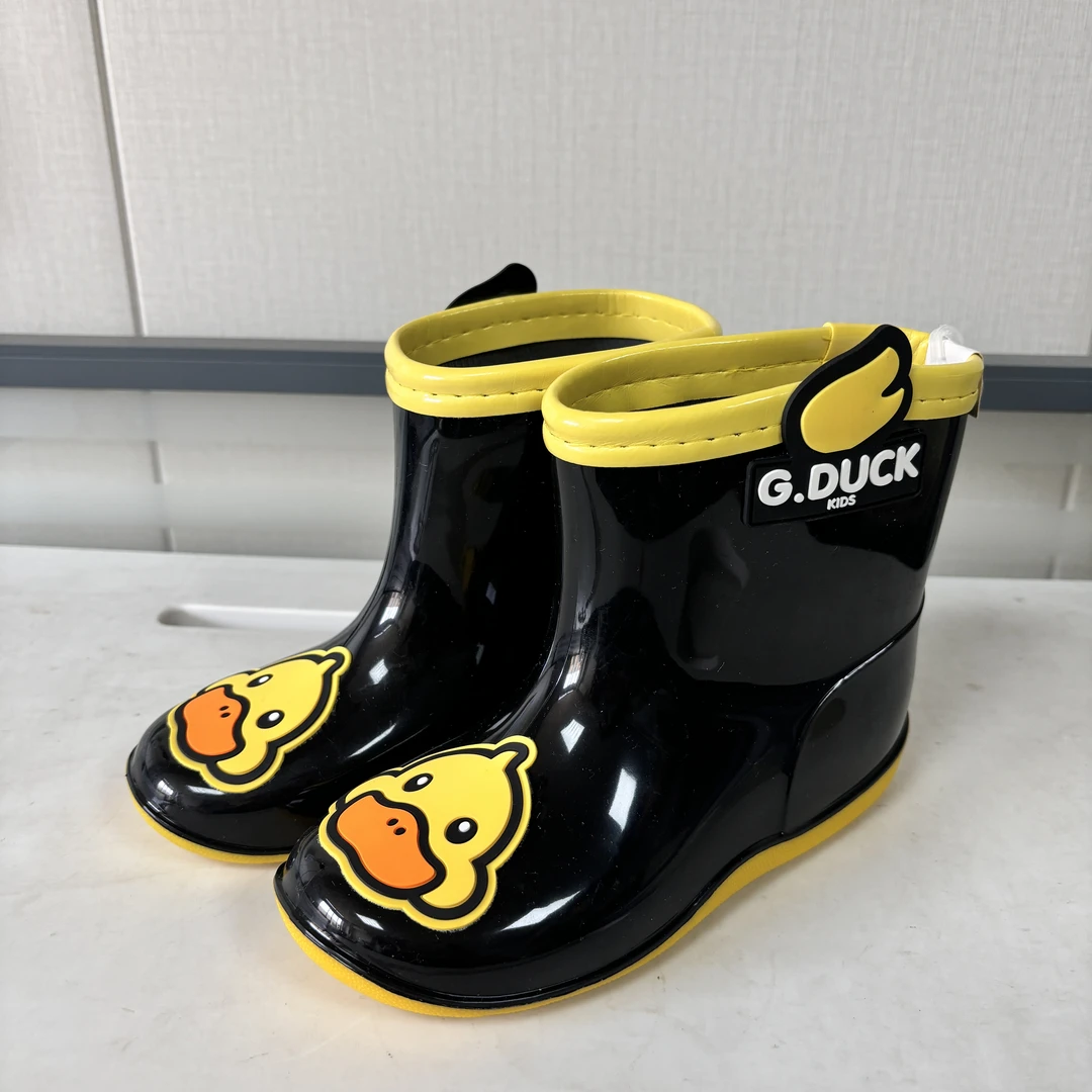 22403小黄鸭亮面童鞋雨靴水鞋防水可爱卡通软底防水靴
