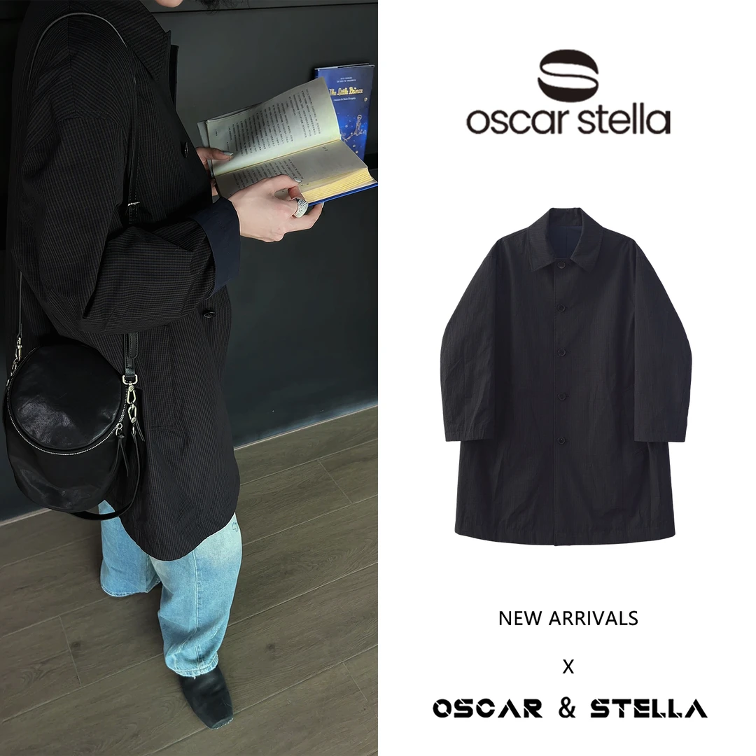 OSCAR&STELLA【日照远山】新款春季两面穿翻领风衣外套210-10910