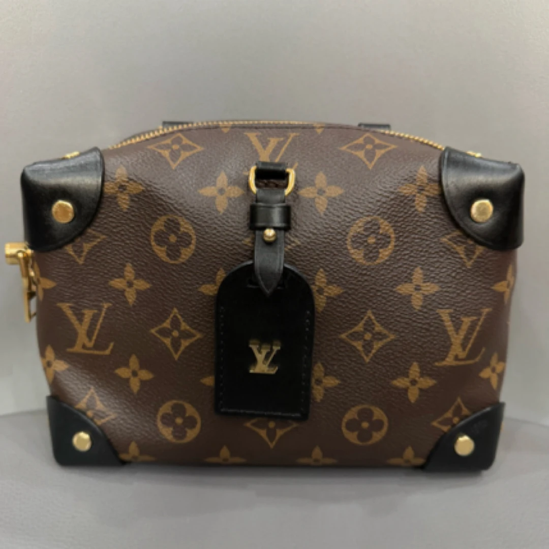 95新 LouisVuitton/路易威登 棕花八角软盒子手拎斜挎包